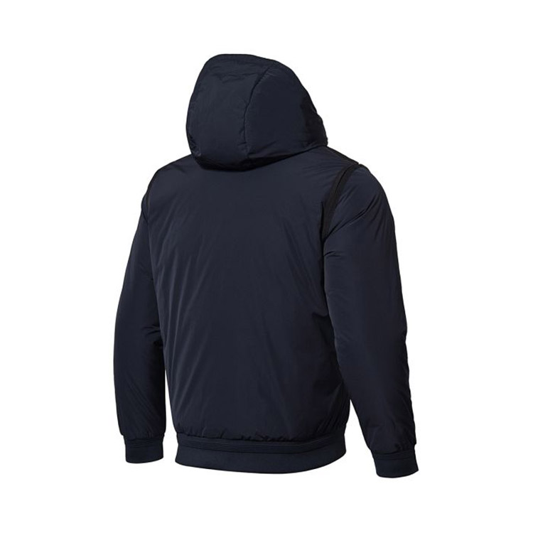Li Ning ngắn xuống áo khoác nam Wade loạt ấm trùm đầu 90% màu trắng vịt xuống thể thao AYML181 áo phao nam uniqlo