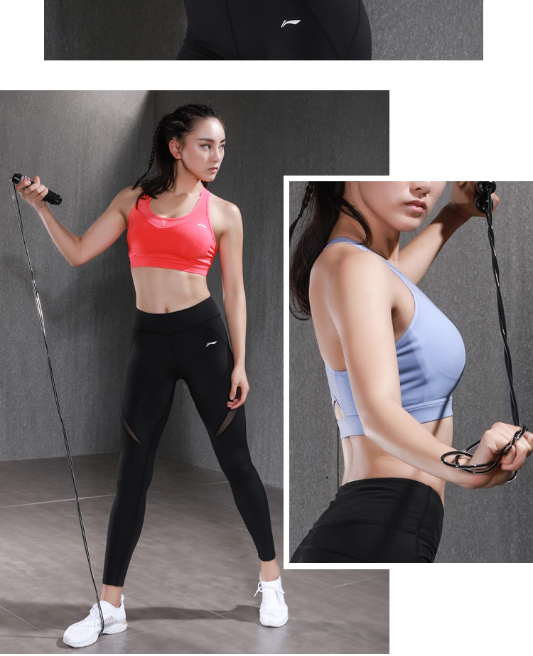 Đồ lót thể thao nữ Li Ning mới chuyên nghiệp loạt hỗ trợ vừa phải yoga thể thao bó sát áo tank top gym