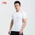 Li Ning áo thun ngắn tay nam hàng loạt đào tạo mới cổ áo thể thao dệt kim ATSN209 - Áo phông thể thao áo thun tập gym nữ Áo phông thể thao