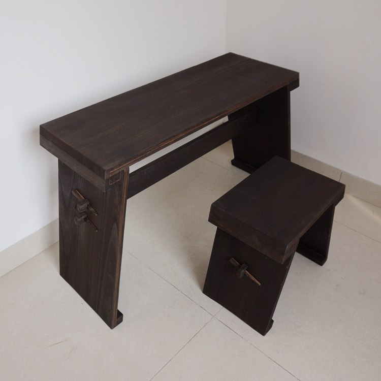 Guqin table stool portable disassembly paulownia antique tea table dark assembly resonance calligraphy table Chinese learning table