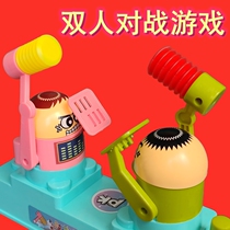 Playing against the little man table game 2-person couple against parent-child interaction happy puzzle reaction childrens toys