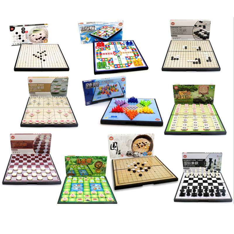 Large Magnetic Beast Chess Flying Chess Chess Checkers Land War Chess Backgammon Portable Parent-child Educational Toys