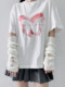 Jk fingerless gloves red sleeves sweet and cute girly wool knitted Christmas stars super fashionable arm sleeves