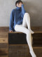 Velvet thickened white stockings, milky white pantyhose, adult leggings, women's outer wear, autumn and winter Lolita socks