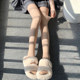 Jk bare leg artifact female autumn and winter nude plus velvet thickened leggings to wear on feet, fake fleshy double-layered flesh-colored stockings