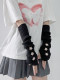 Jk fingerless gloves red sleeves sweet and cute girly wool knitted Christmas stars super fashionable arm sleeves