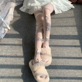 Черные гольфы с бантиком, сексуальные милые высокие сапоги