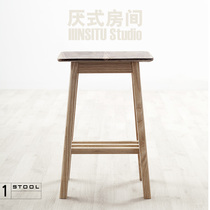 Anorexic Room Milk Stool Doorway For Shoes Stool Dining Stool Solid Wood Short Bench Bar Bench bench Hyun Kanguan Nordic Wind Intake