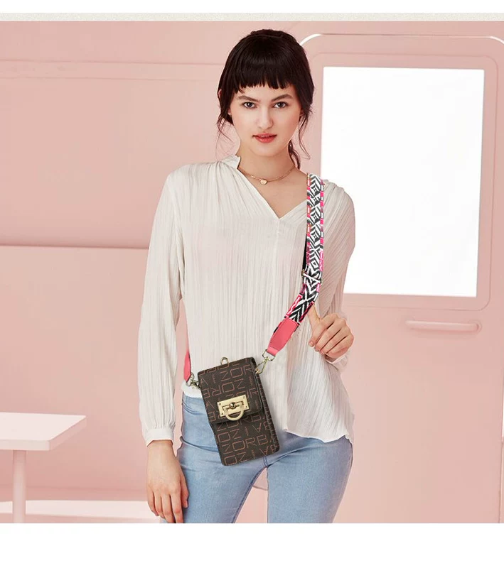 Tes mini bag nữ 2019 mini mini hoang dã dọc mô hình đặt điện thoại di động thay đổi túi đeo chéo mùa hè - Túi điện thoại