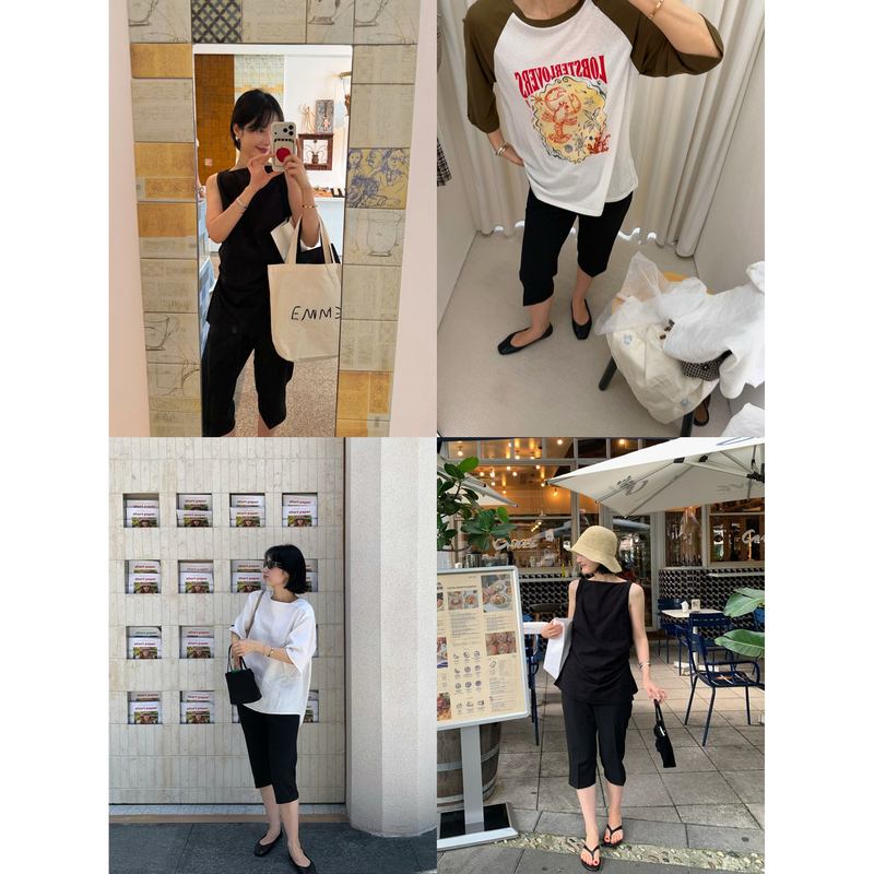 Hua Xia Huahua Personally Recommends These Fashionable and Slimming Capri Casual Pants That Are Sewn onto the Body