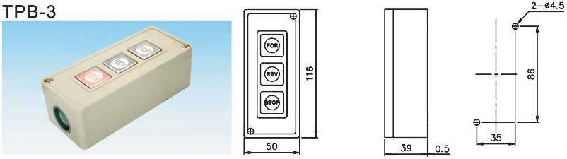 Original BRAND NEW TAIWAN TEND DAY TPB3 TPB-3 ELECTROMAGNETIC SWITCH WITH PRESS NEU