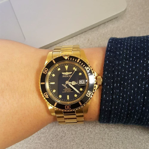 Американская покупка Invicta Watch 18k Gold, один водонепроницаемый ночной свет Автоматические механические мужские часы 8929ob