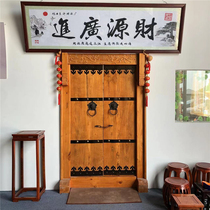 Chinese Solid Wood Elm Wood Imitation Ancient Door Building Villa house Courtyard Double Pairs Open Door Folk Hall Hall Gate