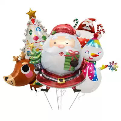 Kindergarten Christmas Balloon Decoration for the Elderly Balloons Christmas Snowman Balloons Christmas Gift Balloons