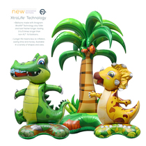 Window decoration party photo balloon super large 4D stereo stand dinosaur crocodile jungle animal cartoon balloon