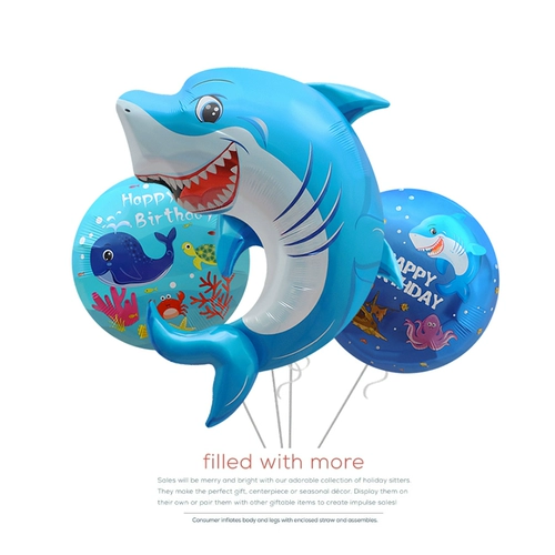 Вечернее платье, игрушка, морская акула, мультяшный фонарь, воздушный шар