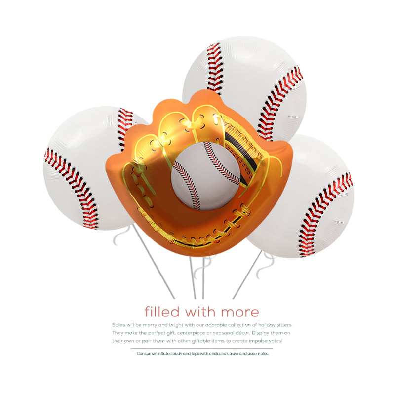 SportGames Toys Ball Party Decoration Proceedings Baseball gloves Modeling Cartoon Aluminum Film Balloon