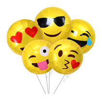 Party decoration props balloon cute expression cartoon shaped aluminum film balloon fucking expression cartoon balloon