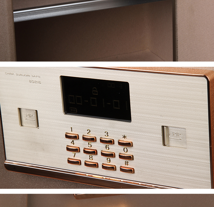 Tiger King Home Office Lớn Mini Wall Safe Tủ an toàn điện tử Xiaohu BGX-5 / D1-53XH-1 - Két an toàn két đựng tiền quầy thu ngân