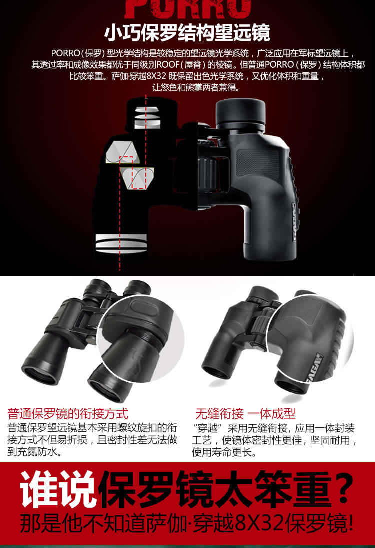 Ống nhòm SAGA Saga Không thấm nước chứa đầy Nitơ nhỏ cầm tay Độ sáng cao tầm nhìn ban đêm thấp không hồng ngoại - Kính viễn vọng / Kính / Kính ngoài trời ống nhòm galileo 20x50
