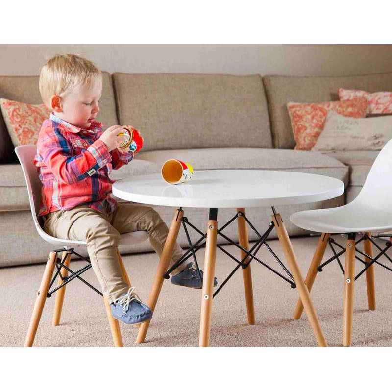 ins net red children plastic backrest chair study solid wood small stool kindergarten students training table and chairs Nordic