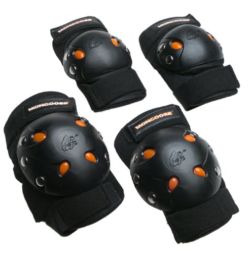 Nhập khẩu Mỹ Mongoose trẻ em và thanh thiếu niên thể thao thiết bị bảo vệ miếng đệm đầu gối khuỷu tay trượt băng bảo vệ thiết bị an toàn phù hợp băng đầu gối khi chạy
