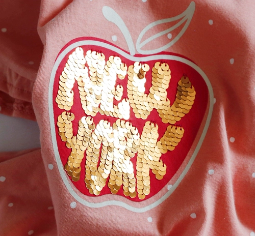 Хлопковая футболка, летняя джинсовая юбка, блестки для ногтей, юбка в складку, Франция