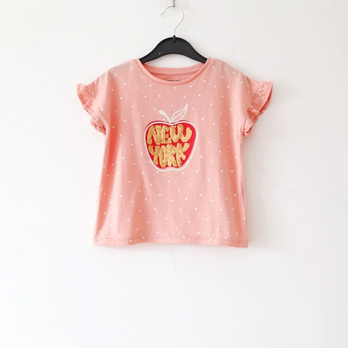 Хлопковая футболка, летняя джинсовая юбка, блестки для ногтей, юбка в складку, Франция