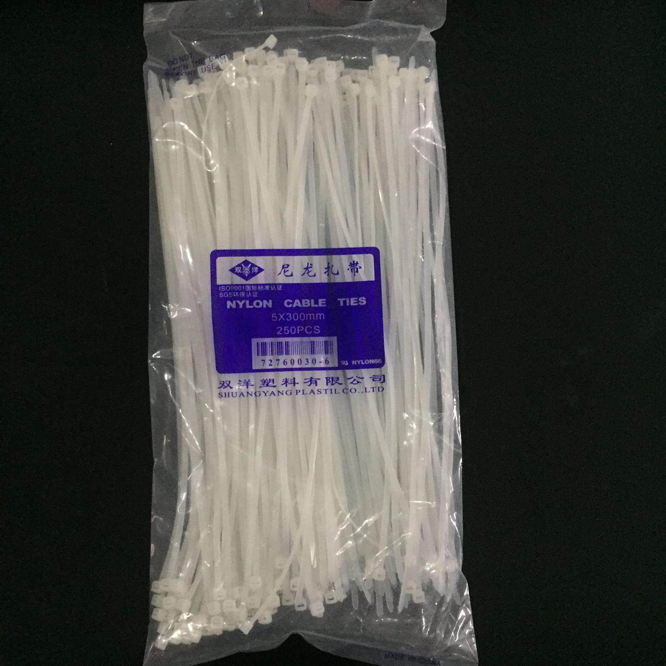 Double Yang Tie 5*300mm White nylon Tie Self-lock nylon Plastic Tie