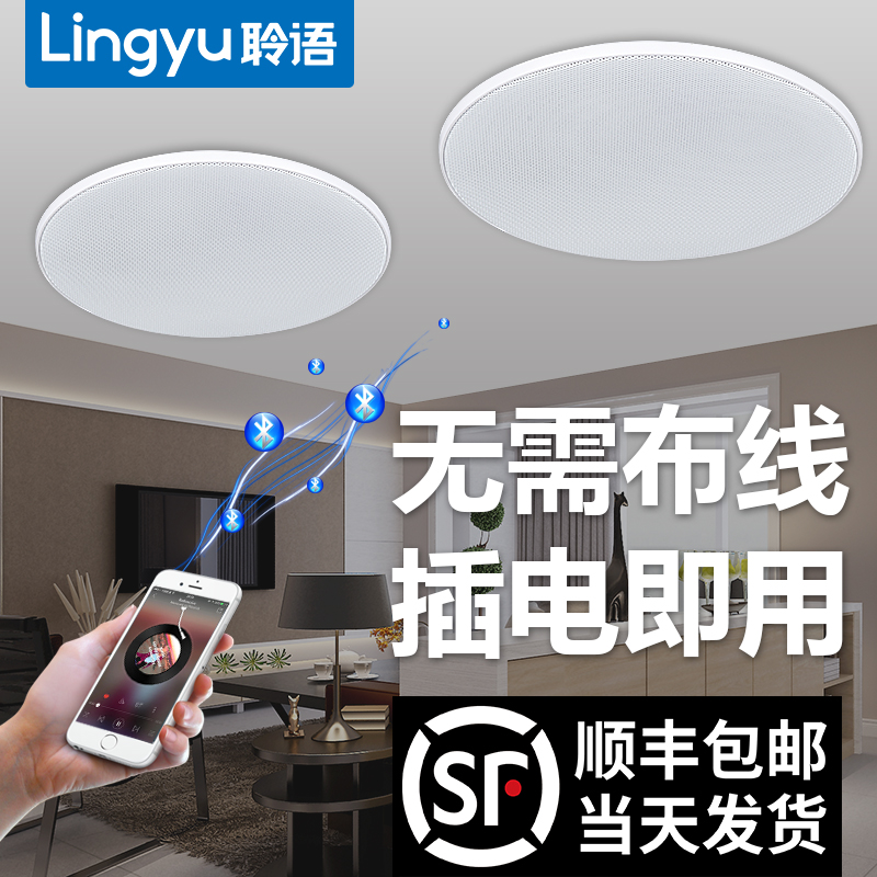 Voice Louder Wireless Bluetooth Suction Top Acoustics Home Suction Top Horn Shop Background Music Surround Suspended Ceiling Speaker