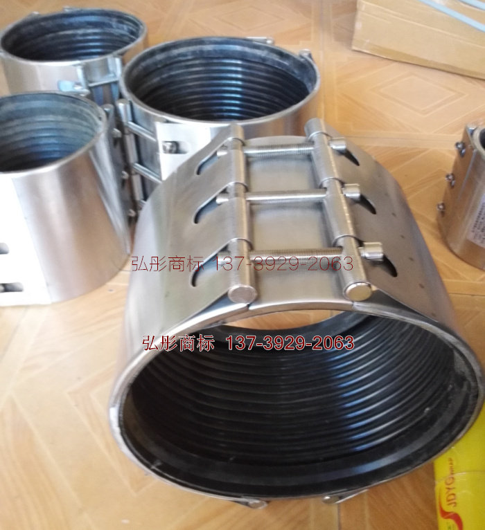 304 lengthened double-card stainless steel pipe connection mending device free of welding with pressure plugging Haff Festival