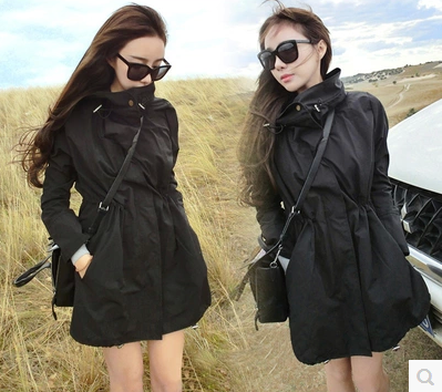 Hong Kong's windy woman medium long version 2022 spring new 100 hitch cap cashew black casual workout jacket tide