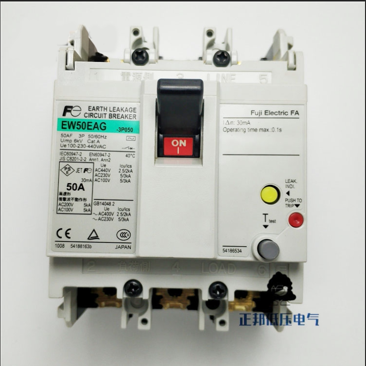 Original dress Japan Fuji Fe earth leakage protection breaker EW50EAG 3P 50A hostages for 2 years