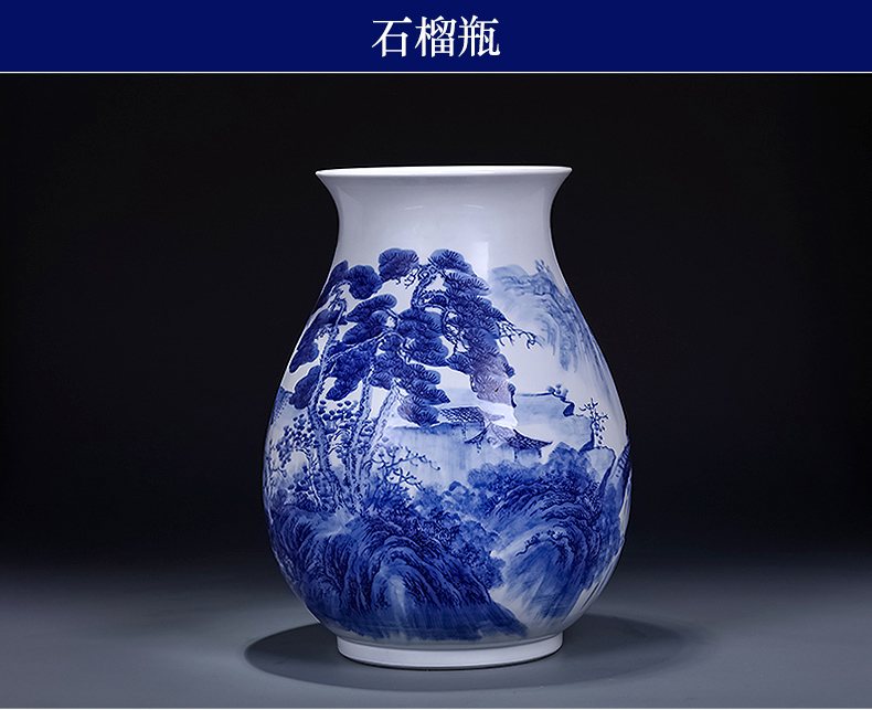 The Master of jingdezhen ceramics hand - made furnishing articles new Chinese blue and white porcelain vase sitting room porch decorations arts and crafts