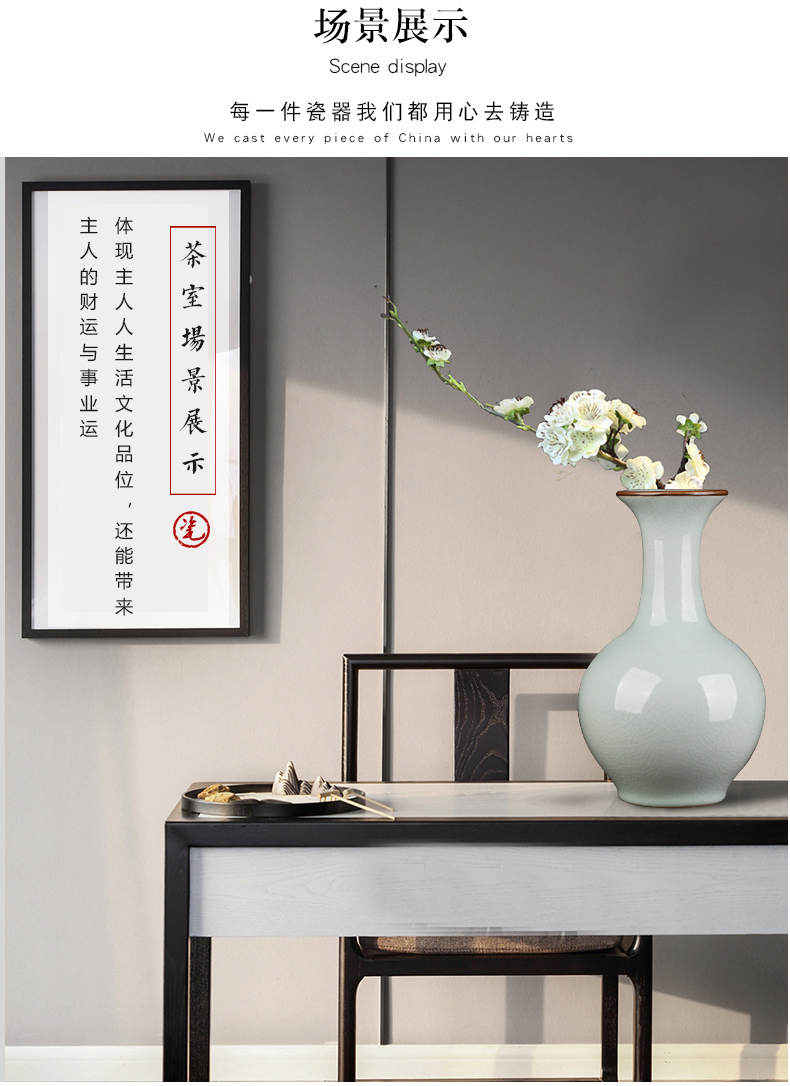 Jingdezhen ceramics antique vase is placed in the sitting room TV ark, porch decoration of Chinese style household porcelain arranging flowers