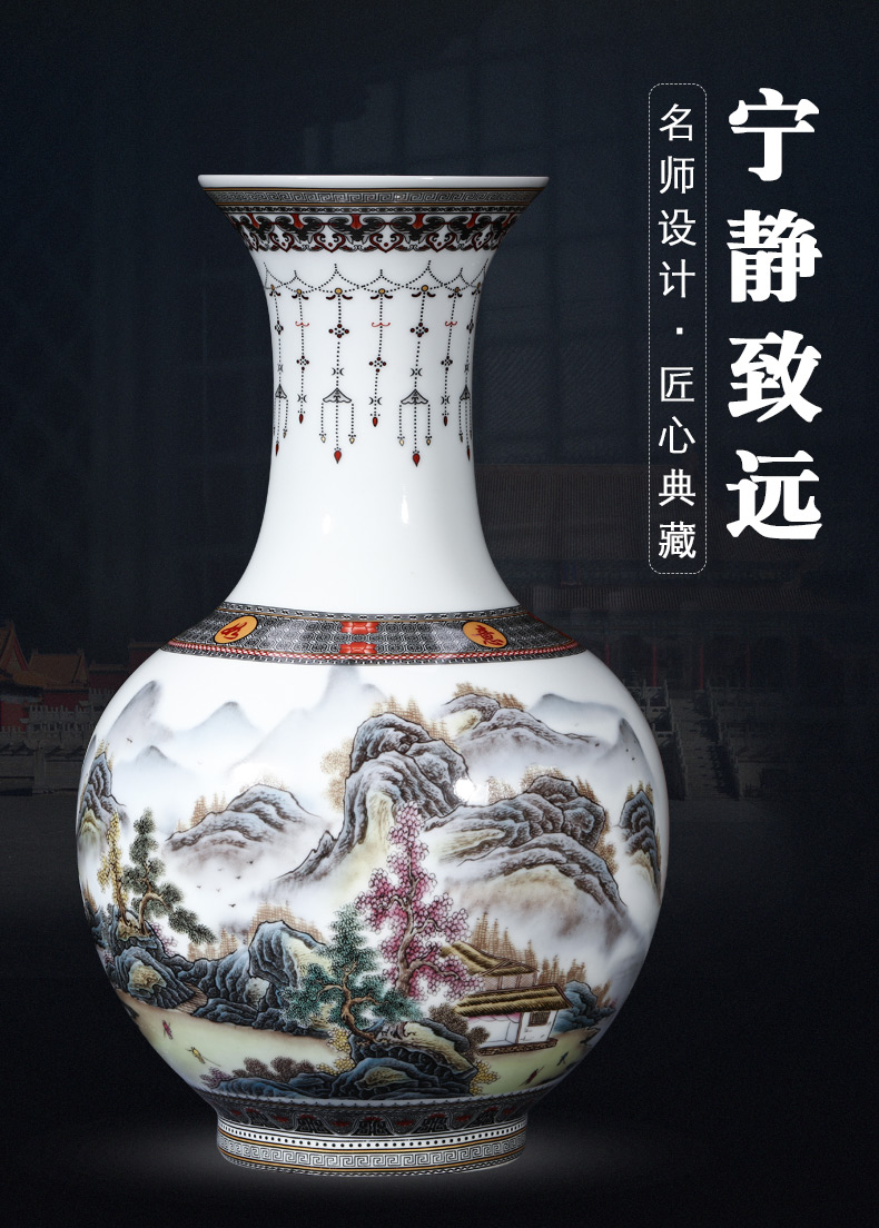 Jingdezhen ceramics vase furnishing articles TV ark, dried flower flower arranging the modern Chinese style household, sitting room adornment porcelain