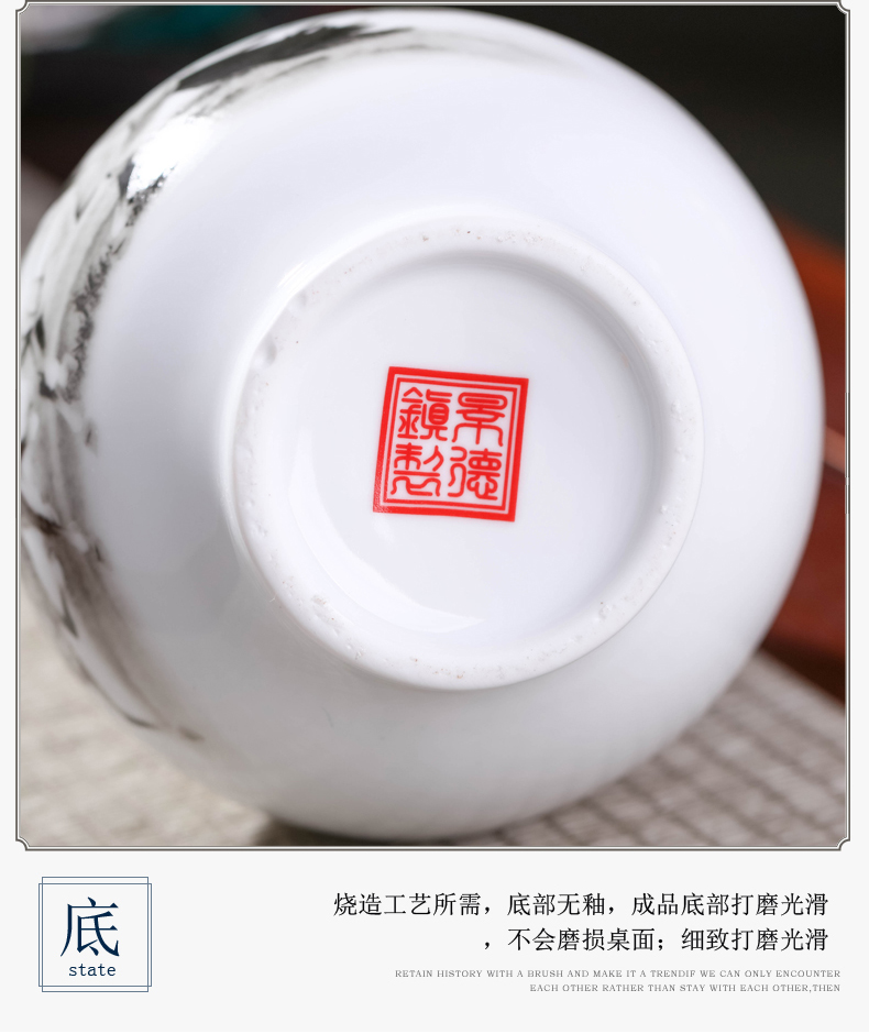 Jingdezhen chinaware bottle gourd vases, flower arranging new sitting room of Chinese style household furnishing articles rich ancient frame decorative arts and crafts