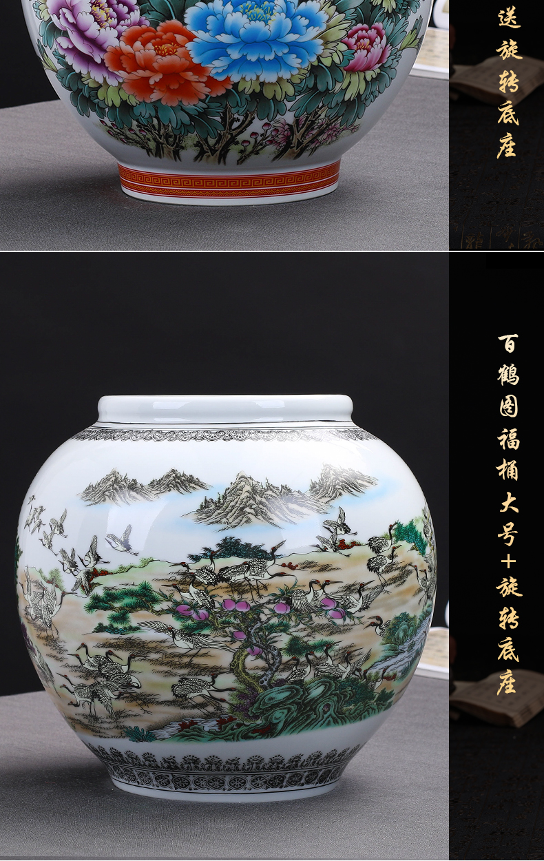 Jingdezhen ceramics archaize storage tank by the ancient philosophers figure vase large Chinese style living room TV ark adornment furnishing articles