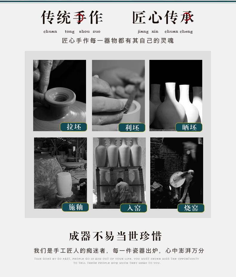 Archaize of jingdezhen blue and white porcelain of crack ceramic antique vase furnishing articles Chinese flower arranging sitting room decoration