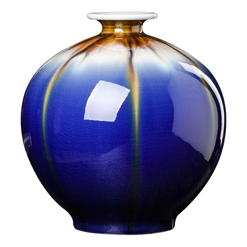 Archaize crack of jingdezhen ceramics glaze vase furnishing articles of modern Chinese style living room home creative wine accessories