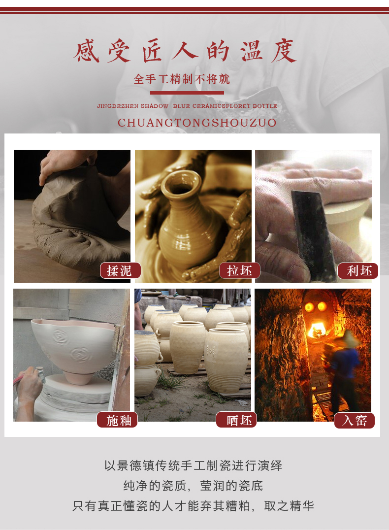 Jingdezhen ceramics colored enamel landing large gourd vases, feng shui living room home furnishing articles