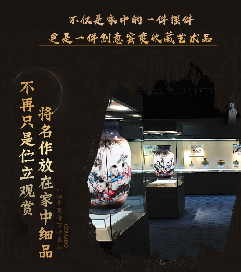 Jingdezhen ceramics craft up with tong qu, vases, flower arrangement sitting room of the new Chinese style household adornment furnishing articles present