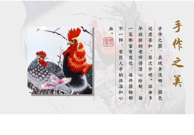 Jingdezhen ceramics up vases, flower arranging the new Chinese rich ancient frame wine sitting room adornment is placed gifts