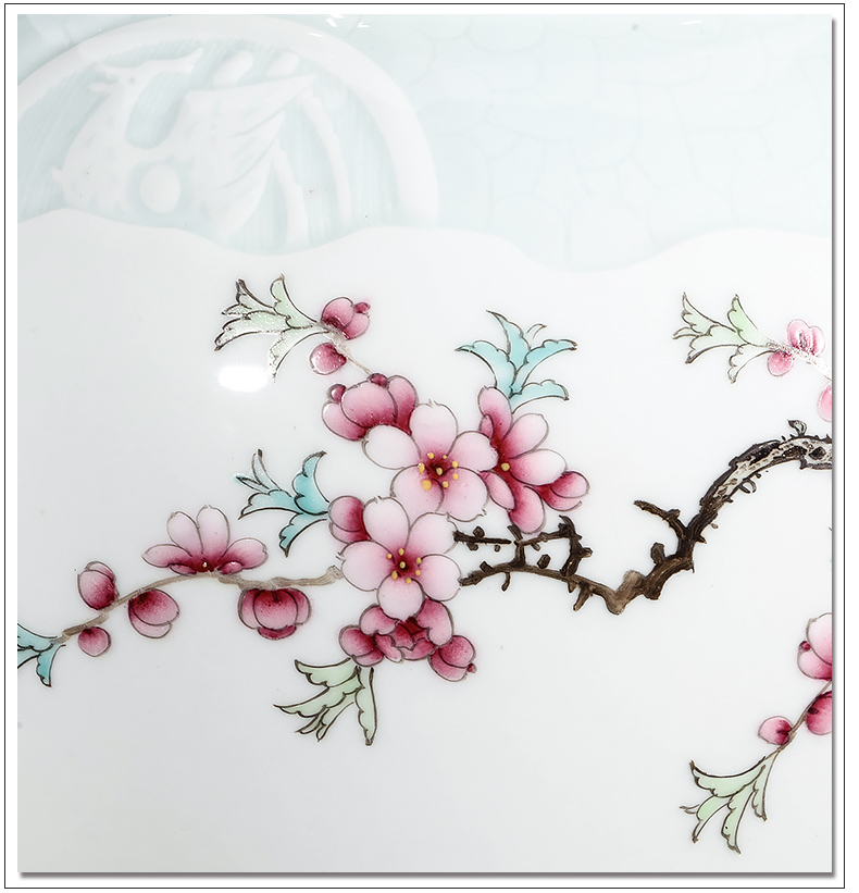 Jingdezhen ceramics famous hand - made powder enamel vase furnishing articles sitting room flower arranging Chinese style household ornaments