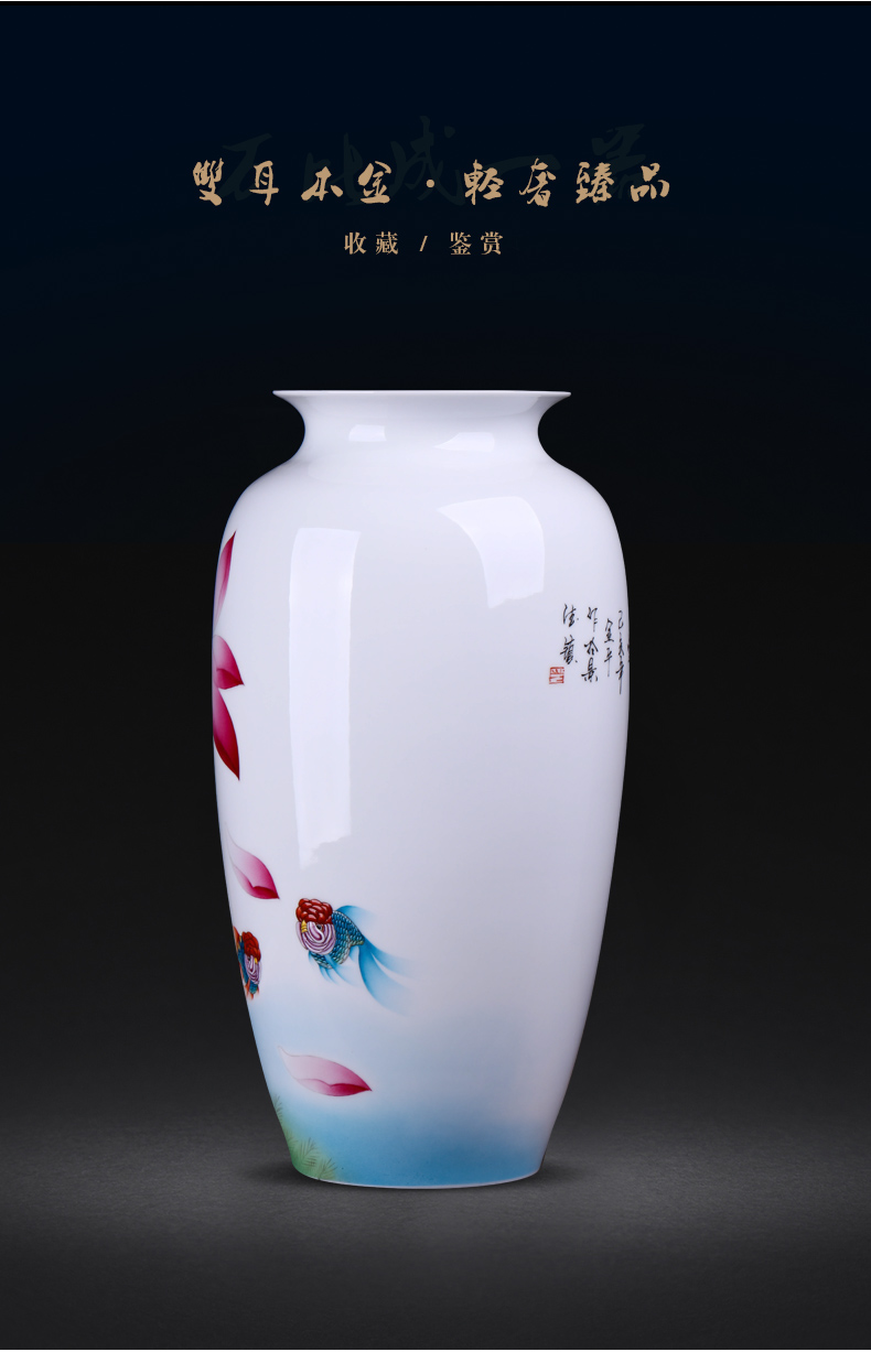 Jingdezhen ceramics famous hand - made vases furnishing articles sitting room TV ark, decoration of Chinese style household arranging flowers