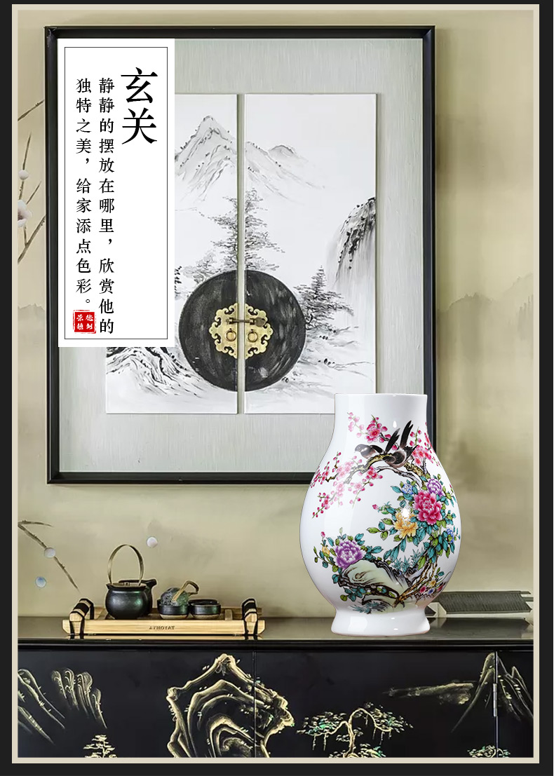 Jingdezhen ceramics Chinese vase flower arranging dried flowers sitting room TV ark, place of the sitting room porch home decoration