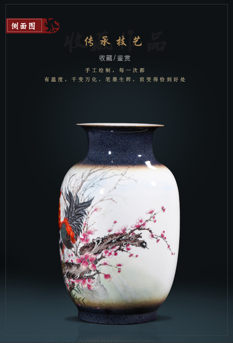 Jingdezhen ceramics up vases, flower arranging the new Chinese rich ancient frame wine sitting room adornment is placed gifts