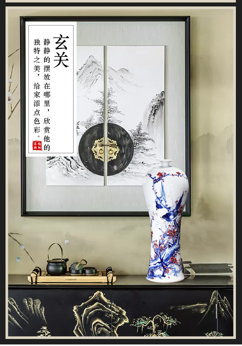 Beaming masters hand draw blue and white porcelain of jingdezhen ceramics furnishing articles sitting room flower arranging Chinese style household ornaments