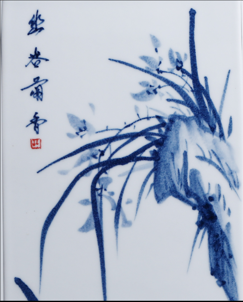 Jingdezhen blue and white by patterns of hand - made ceramics of large vases, flower arranging and calligraphy scrolls cylinder furnishing articles