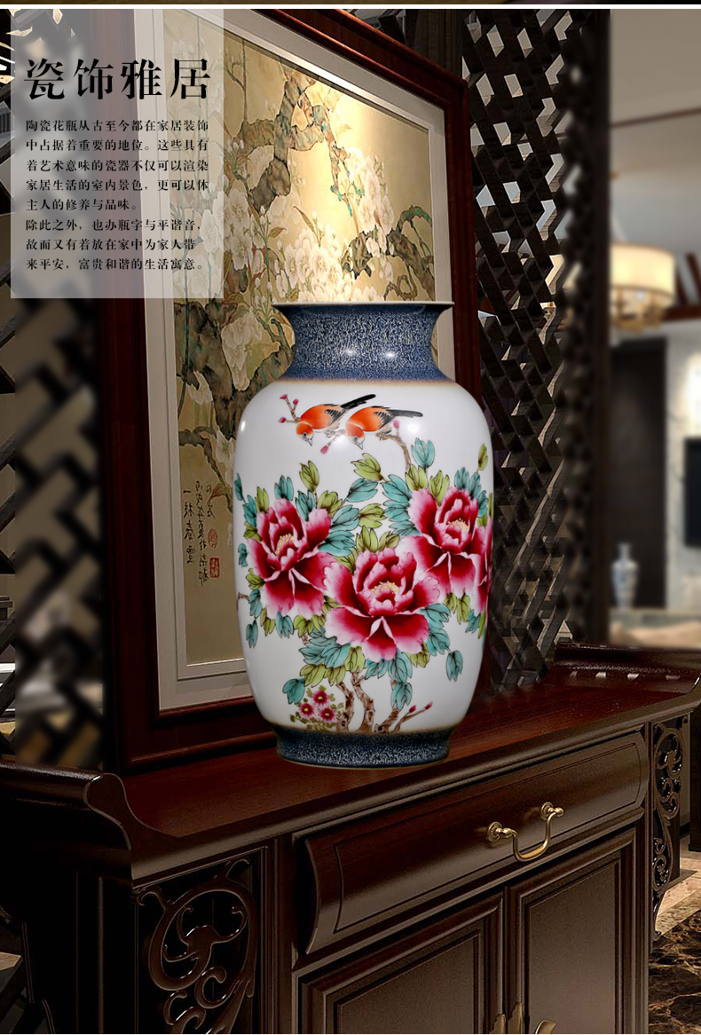 The Master of jingdezhen ceramics up hand - made enamel vase flower arranging Chinese style porch sitting room office furnishing articles